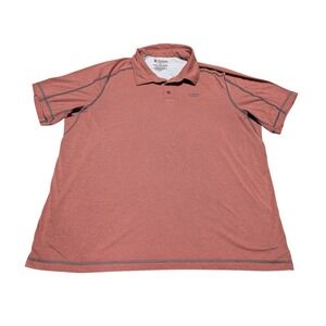 Alaskan Hardgear Duluth Trading Co Mens XL Fishing Polo Shirt Orange Heathered